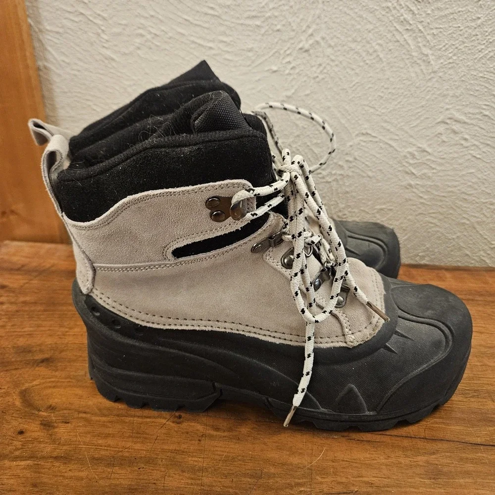 Itasca 3M Thinsulate Beige Winter Ankle Womens Size 8 Boots Color Buff Lace Up